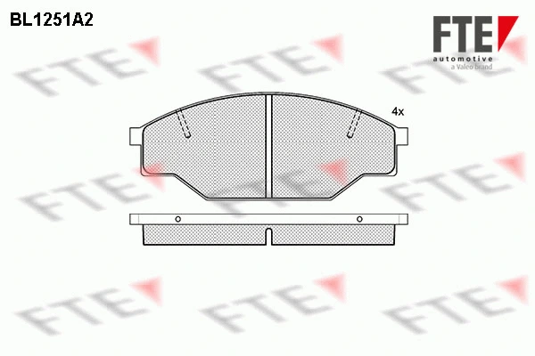 BL1251A2 FTE Комплект тормозных колодок, дисковый тормоз (фото 1)