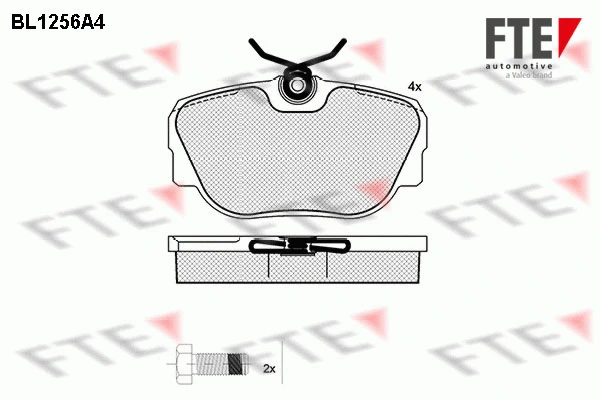 BL1256A4 FTE Комплект тормозных колодок, дисковый тормоз (фото 1)