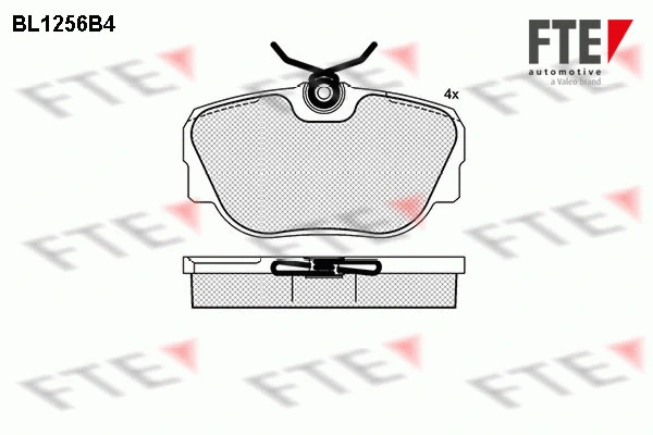 BL1256B4 FTE Комплект тормозных колодок, дисковый тормоз (фото 1)
