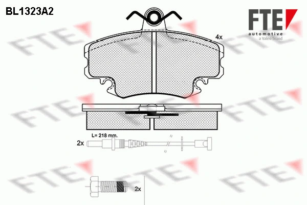 BL1323A2 FTE Комплект тормозных колодок, дисковый тормоз (фото 1)