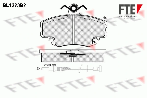 BL1323B2 FTE Комплект тормозных колодок, дисковый тормоз (фото 1)