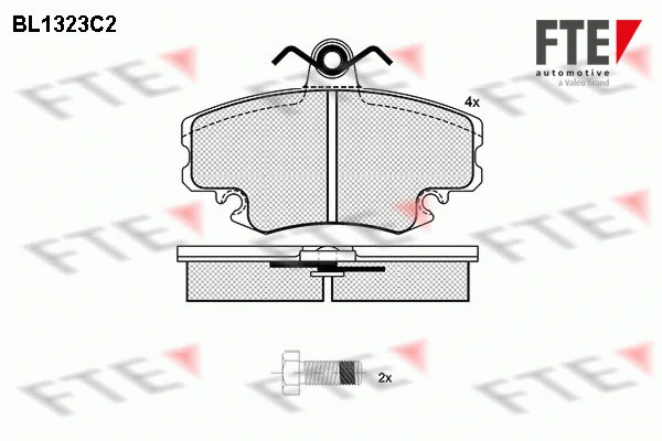 BL1323C2 FTE Комплект тормозных колодок, дисковый тормоз (фото 1)