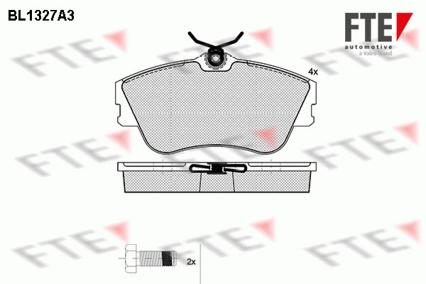 BL1327A3 FTE Комплект тормозных колодок, дисковый тормоз (фото 1)