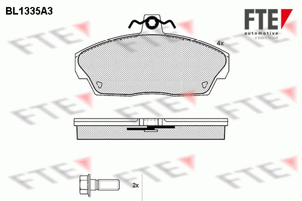 BL1335A3 FTE Комплект тормозных колодок, дисковый тормоз (фото 1)