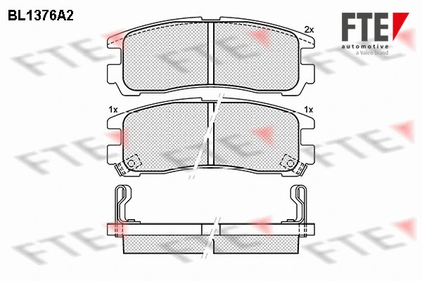 BL1376A2 FTE Комплект тормозных колодок, дисковый тормоз (фото 1)