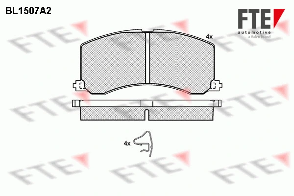 BL1507A2 FTE Комплект тормозных колодок, дисковый тормоз (фото 1)