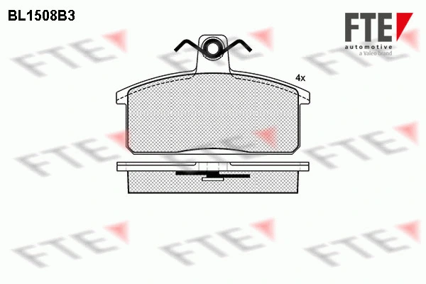 BL1508B3 FTE Комплект тормозных колодок, дисковый тормоз (фото 1)