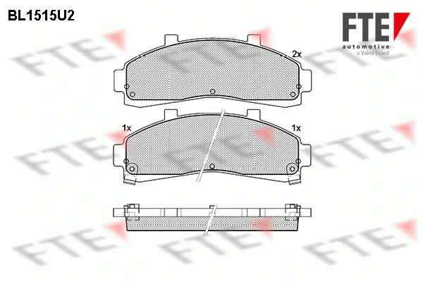 BL1515U2 FTE Комплект тормозных колодок, дисковый тормоз (фото 1)