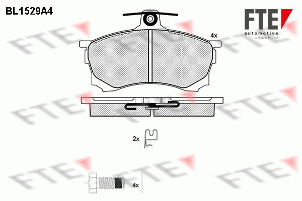 BL1529A4 FTE Комплект тормозных колодок, дисковый тормоз (фото 1)