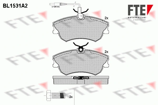 BL1531A2 FTE Комплект тормозных колодок, дисковый тормоз (фото 1)