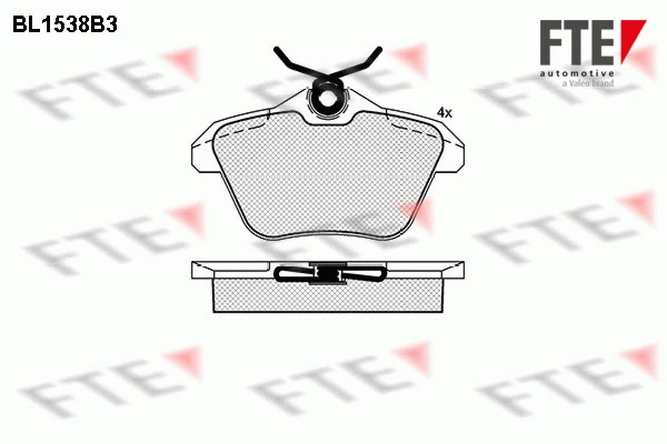 BL1538B3 FTE Комплект тормозных колодок, дисковый тормоз (фото 1)