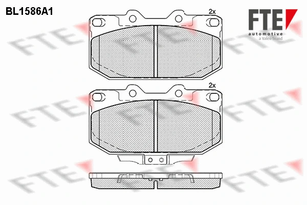 BL1586A1 FTE Комплект тормозных колодок, дисковый тормоз (фото 1)