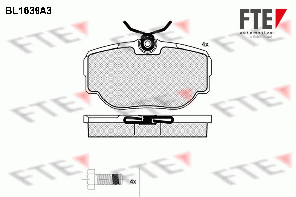 BL1639A3 FTE Комплект тормозных колодок, дисковый тормоз (фото 1)
