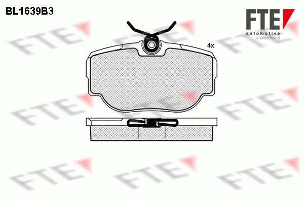 BL1639B3 FTE Комплект тормозных колодок, дисковый тормоз (фото 1)