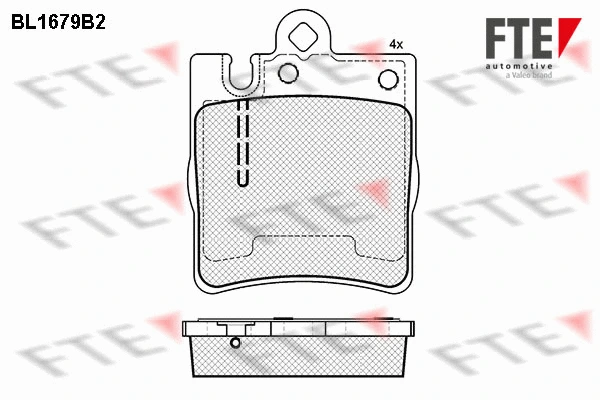 BL1679B2 FTE Комплект тормозных колодок, дисковый тормоз (фото 1)