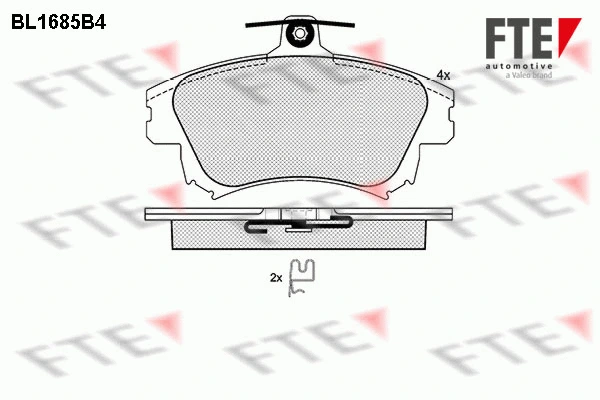 BL1685B4 FTE Комплект тормозных колодок, дисковый тормоз (фото 1)
