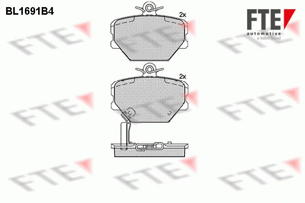 BL1691B4 FTE Комплект тормозных колодок, дисковый тормоз (фото 1)
