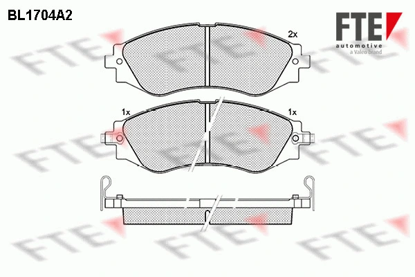 BL1704A2 FTE Комплект тормозных колодок, дисковый тормоз (фото 1)