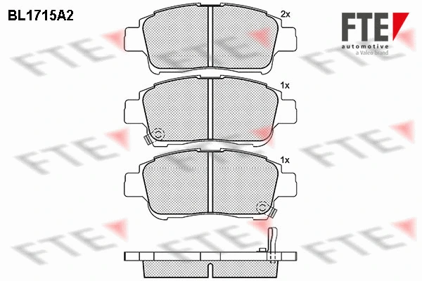 BL1715A2 FTE Комплект тормозных колодок, дисковый тормоз (фото 1)