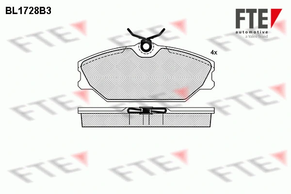 BL1728B3 FTE Комплект тормозных колодок, дисковый тормоз (фото 1)