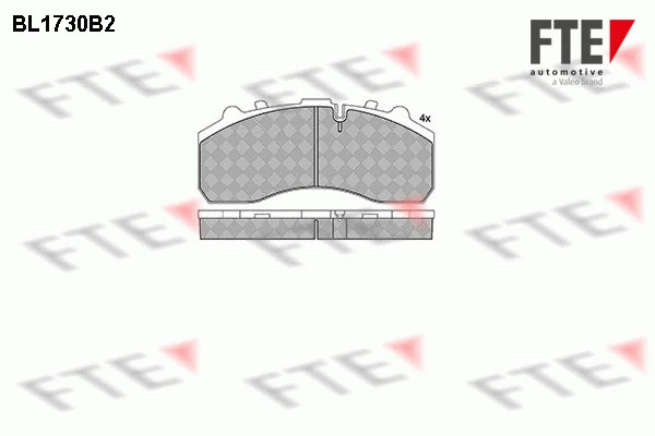 BL1730B2 FTE Комплект тормозных колодок, дисковый тормоз (фото 1)