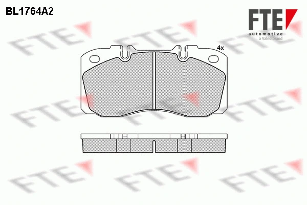 BL1764A2 FTE Комплект тормозных колодок, дисковый тормоз (фото 1)