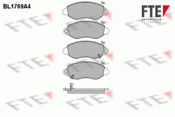 BL1769A4 FTE Комплект тормозных колодок, дисковый тормоз (фото 1)