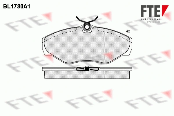 BL1780A1 FTE Комплект тормозных колодок, дисковый тормоз (фото 1)