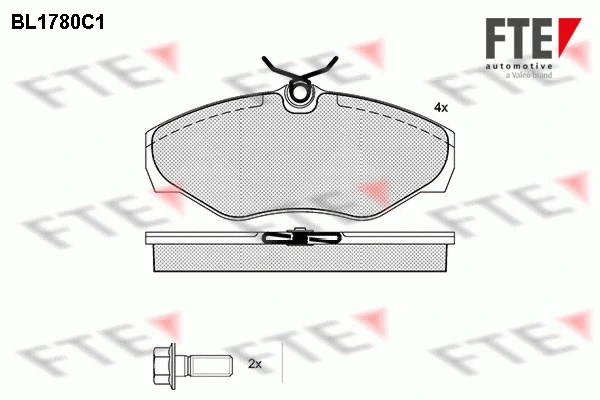 BL1780C1 FTE Комплект тормозных колодок, дисковый тормоз (фото 1)