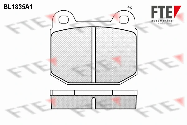 BL1835A1 FTE Комплект тормозных колодок, дисковый тормоз (фото 1)
