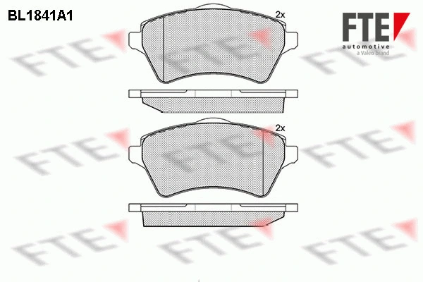 BL1841A1 FTE Комплект тормозных колодок, дисковый тормоз (фото 1)