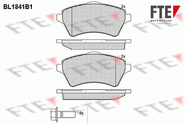 BL1841B1 FTE Комплект тормозных колодок, дисковый тормоз (фото 1)