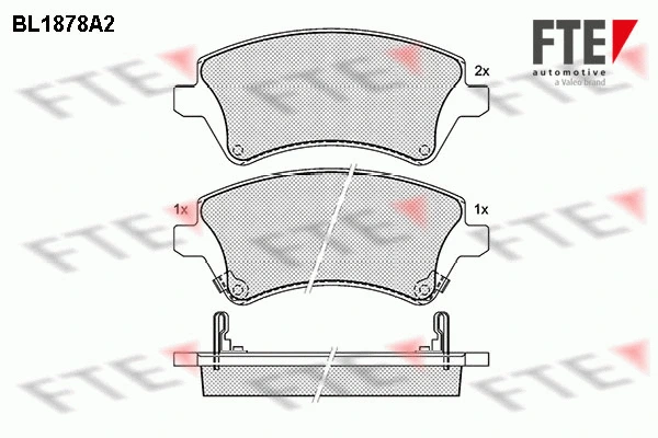 BL1878A2 FTE Комплект тормозных колодок, дисковый тормоз (фото 1)