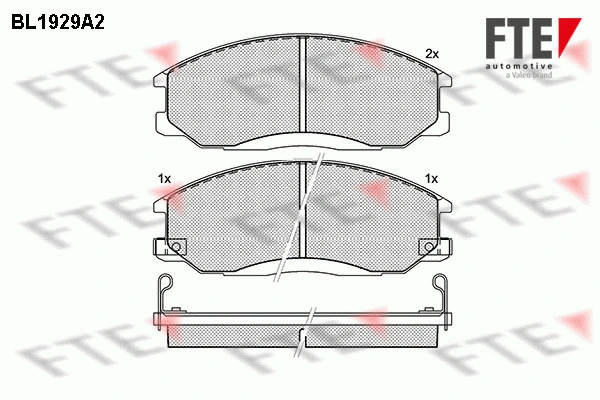 BL1929A2 FTE Комплект тормозных колодок, дисковый тормоз (фото 1)