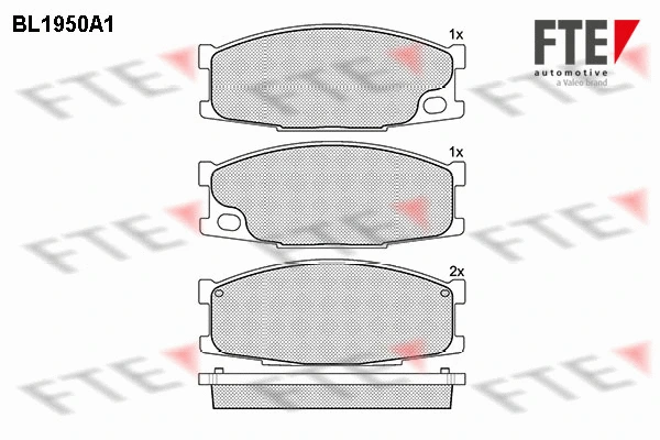 BL1950A1 FTE Комплект тормозных колодок, дисковый тормоз (фото 1)