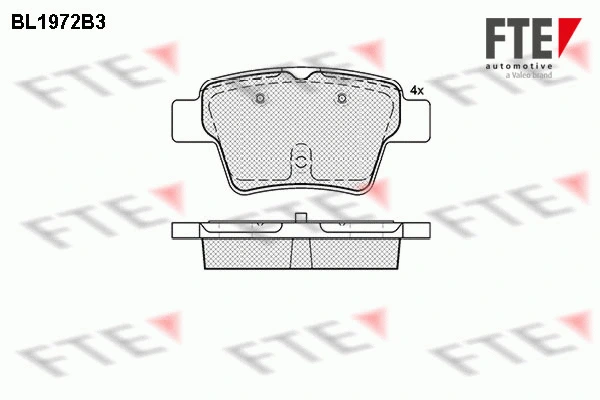BL1972B3 FTE Комплект тормозных колодок, дисковый тормоз (фото 1)