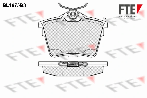 BL1975B3 FTE Комплект тормозных колодок, дисковый тормоз (фото 1)
