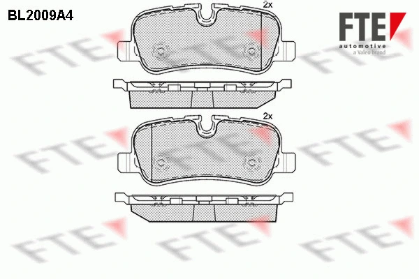 BL2009A4 FTE Комплект тормозных колодок, дисковый тормоз (фото 1)