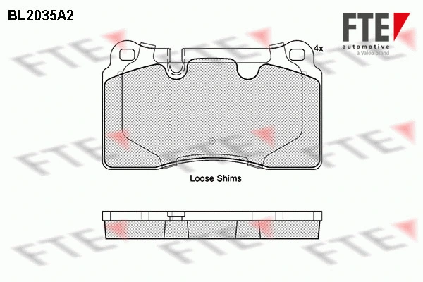 BL2035A2 FTE Комплект тормозных колодок, дисковый тормоз (фото 1)