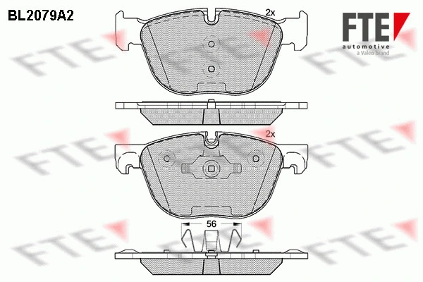 BL2079A2 FTE Комплект тормозных колодок, дисковый тормоз (фото 1)