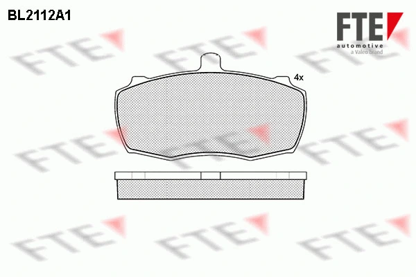 BL2112A1 FTE Комплект тормозных колодок, дисковый тормоз (фото 1)