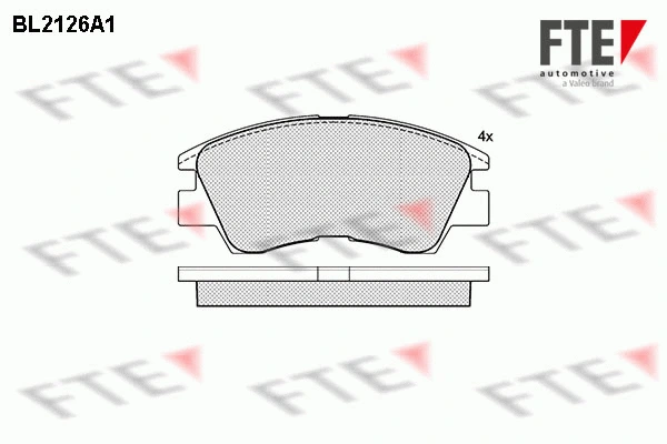BL2126A1 FTE Комплект тормозных колодок, дисковый тормоз (фото 1)