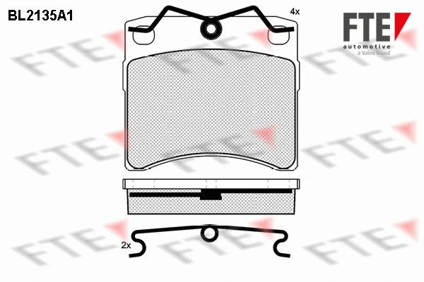 BL2135A1 FTE Комплект тормозных колодок, дисковый тормоз (фото 1)