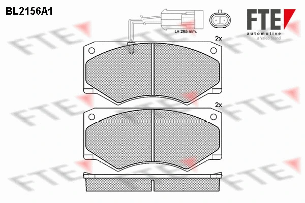 BL2156A1 FTE Комплект тормозных колодок, дисковый тормоз (фото 1)