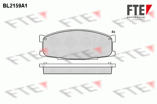BL2159A1 FTE Комплект тормозных колодок, дисковый тормоз (фото 1)