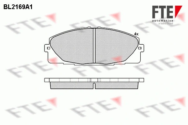 BL2169A1 FTE Комплект тормозных колодок, дисковый тормоз (фото 1)