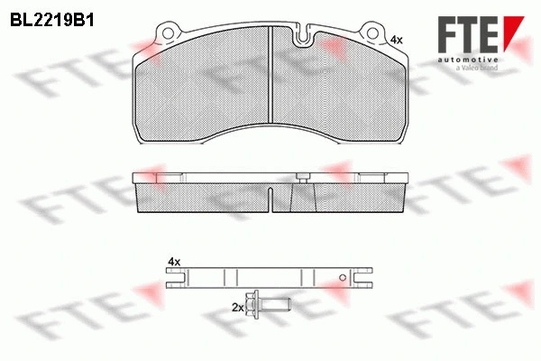 BL2219B1 FTE Комплект тормозных колодок, дисковый тормоз (фото 1)