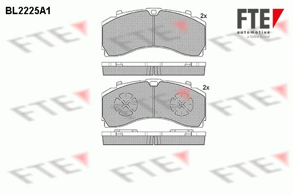 BL2225A1 FTE Комплект тормозных колодок, дисковый тормоз (фото 1)