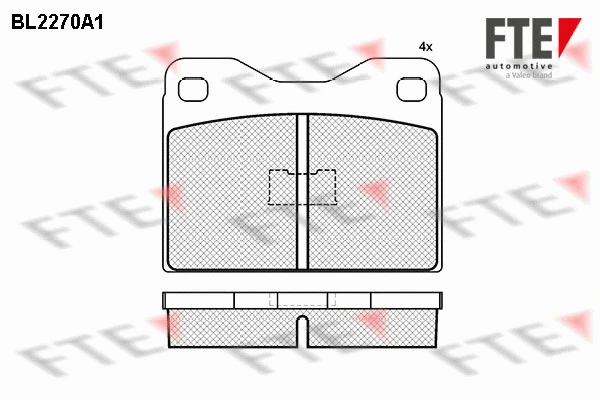 BL2270A1 FTE Комплект тормозных колодок, дисковый тормоз (фото 1)