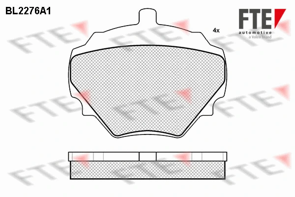 BL2276A1 FTE Комплект тормозных колодок, дисковый тормоз (фото 1)